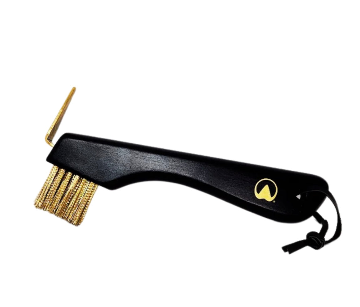 HOOF PICK WITH COPPER WIRE BRISTLES